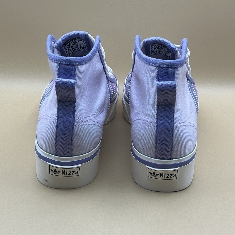 Adidas Nizza Platform Mid Originals Lilac Pink Retro Shoes - Women's Size 8.5 - Picture 4 of 8